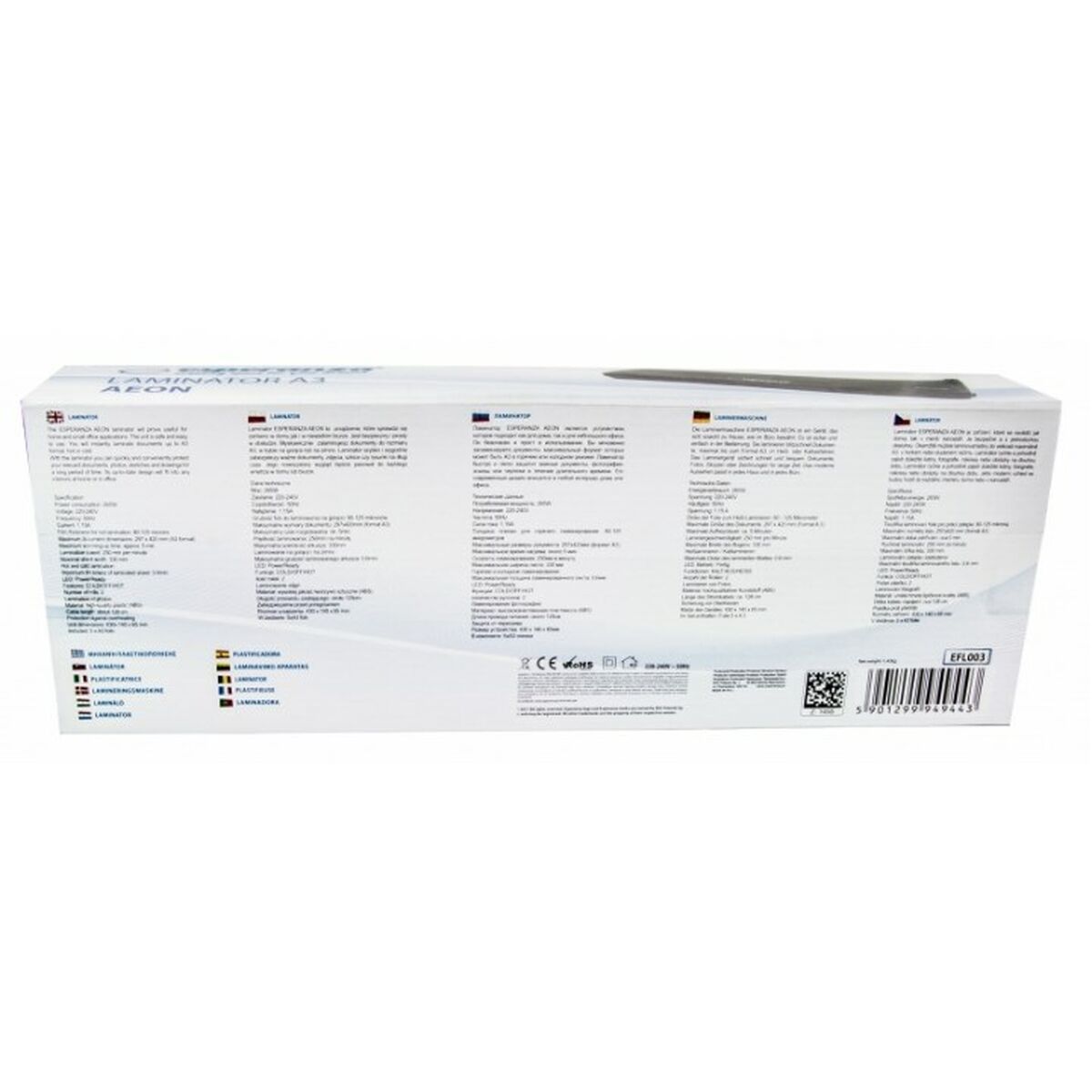Laminátor Esperanza Laminator A3 Aeon Černý